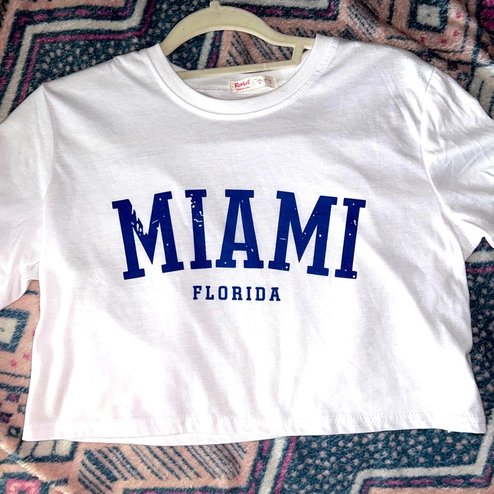 Miami white Crop top